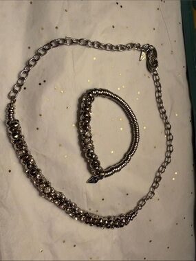 Adornable U bracelet and necklace set
